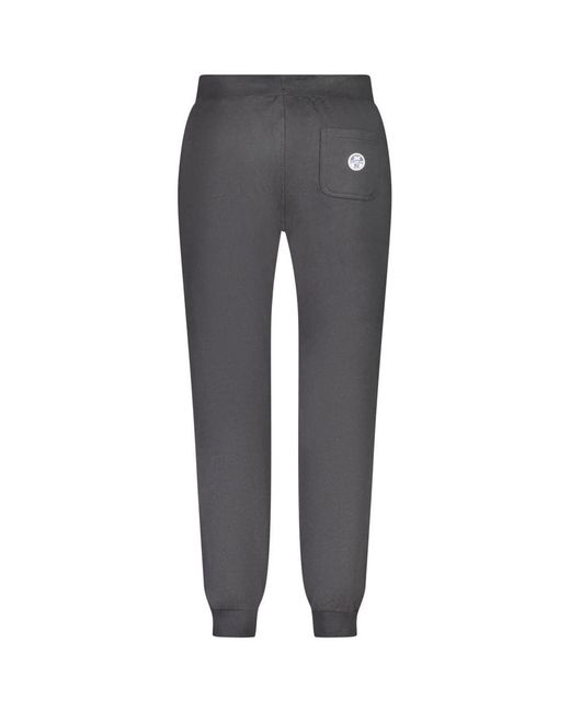 North Sails Broeken ,Grijs ,Katoen Zwarte Katoenen Sportbroek Met Applicatie in het Gray voor heren