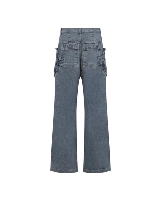 Rick Owens Blue Wide Jeans for men