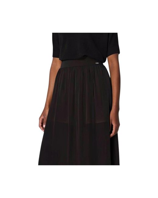 ARMANI EXCHANGE Elastische Midi Rok in het Black