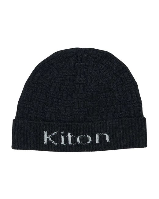 Kiton Cashmere Muts in het Black voor heren