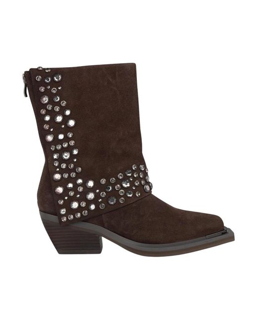 Alma En Pena. Brown Cowboy & Biker Boots