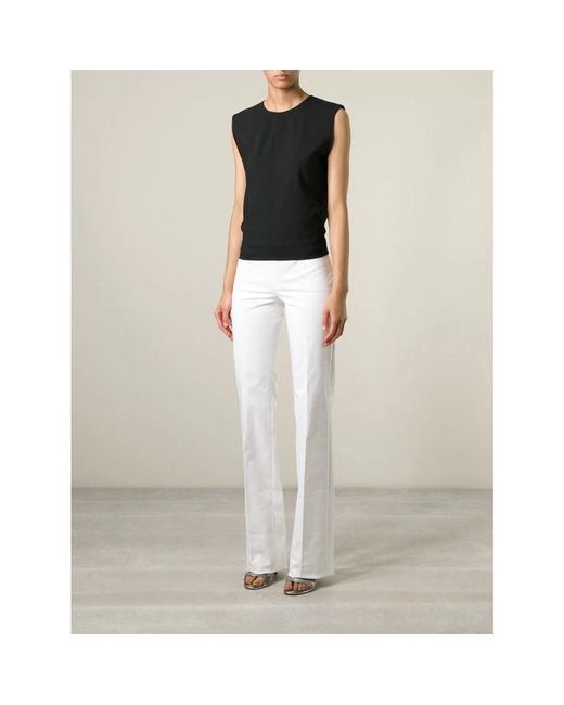 DSquared² White Straight Trousers