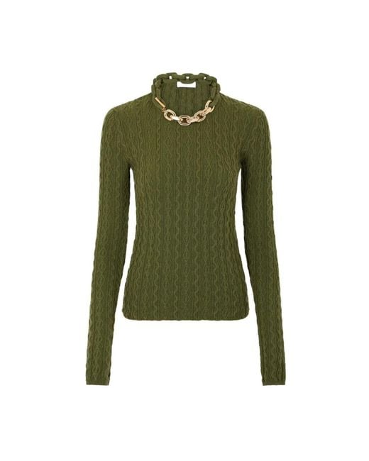 Rabanne Green Turtlenecks