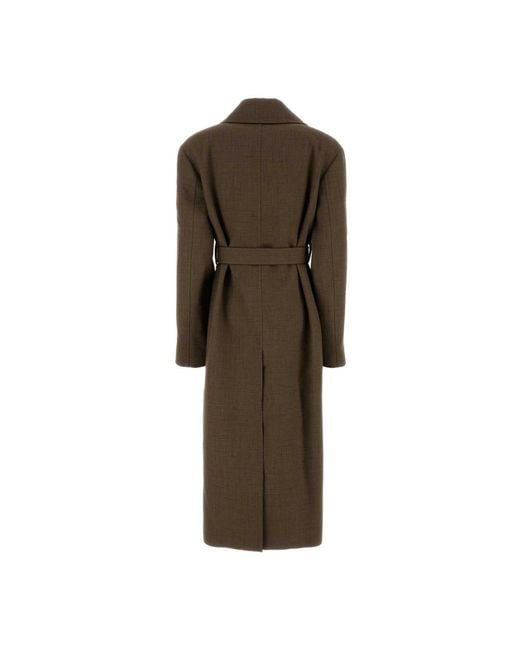 Jil Sander Brown Belted Coats