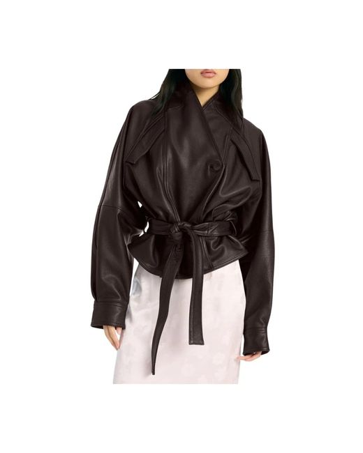 ROTATE BIRGER CHRISTENSEN Black Leather Jackets