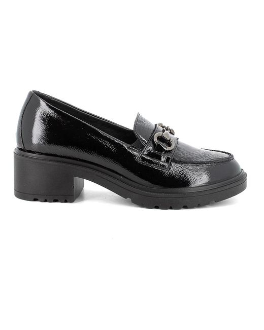 Igi&co Schoenen ,Zwart ,Leer Zwarte Leren Mocassin Met Gerimpeld Effect in het Black