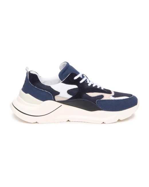 Date Schoenen ,Blauw ,Fuga Canvas Sneakers in het Blue voor heren