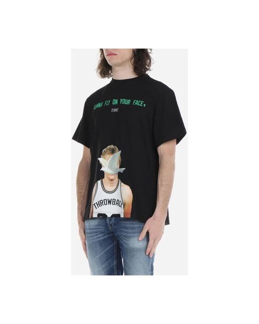 T-Shirts Throwback. de hombre de color Black