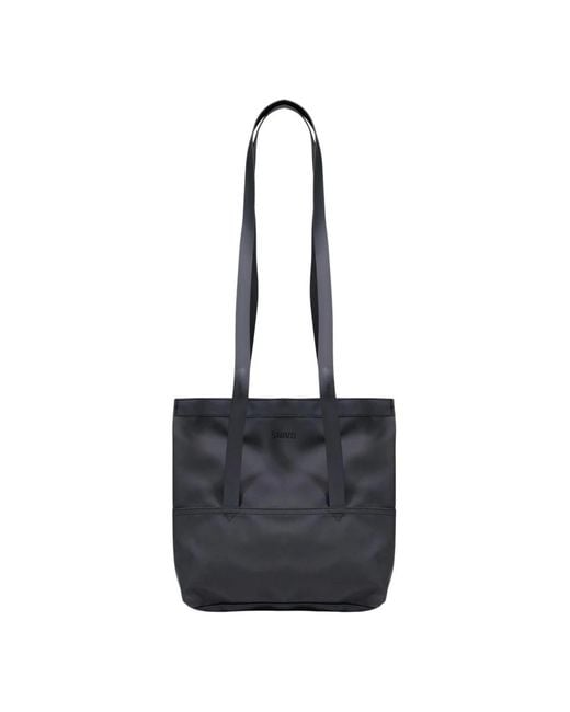 Rains Black Shopping Bags