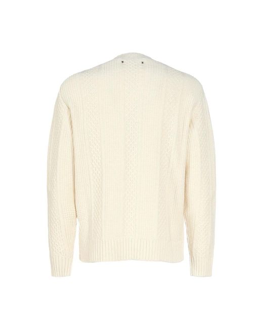 Golden Goose Deluxe Brand Weiße sweaters mit burgunder detail in White für Herren