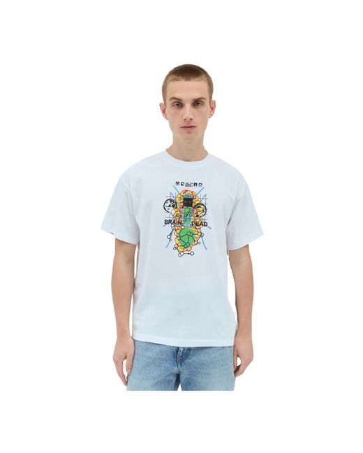 Brain Dead Grafikdruck baumwoll t-shirt in Blue für Herren
