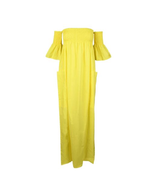 Semicouture Yellow Maxi Dresses