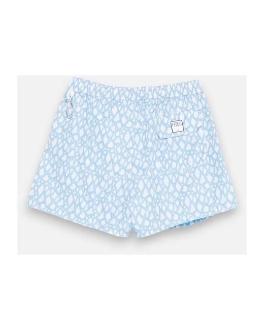 Fedeli Blue Beachwear for men