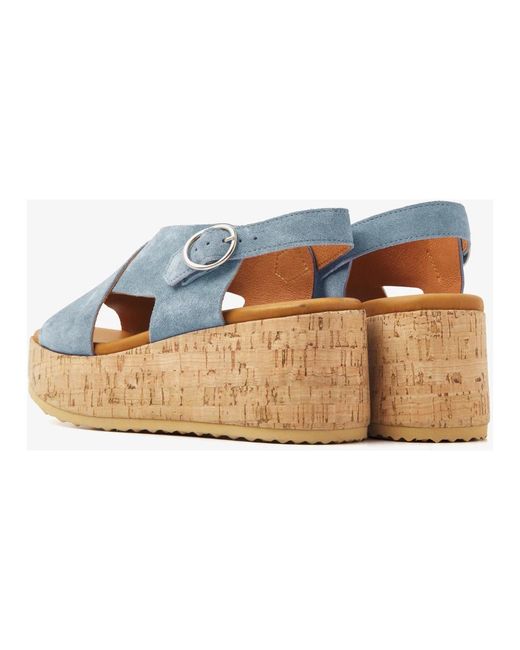 Wedges Via Vai en coloris Blue