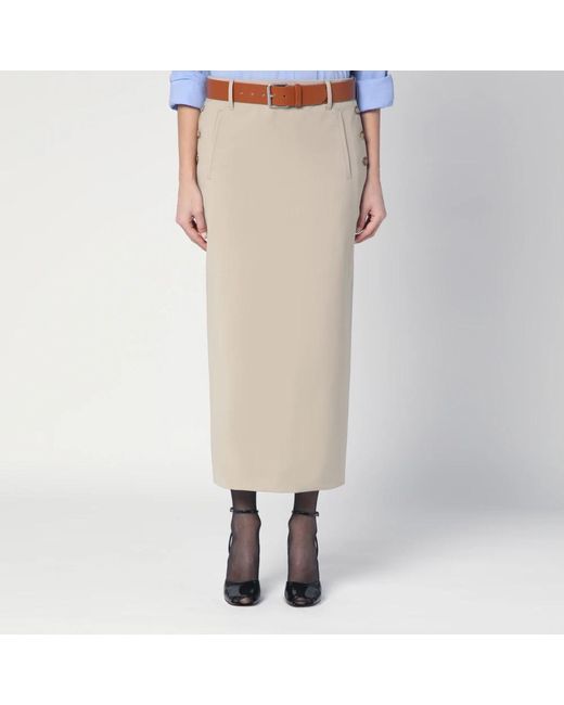 Midi Skirts Moschino en coloris Brown