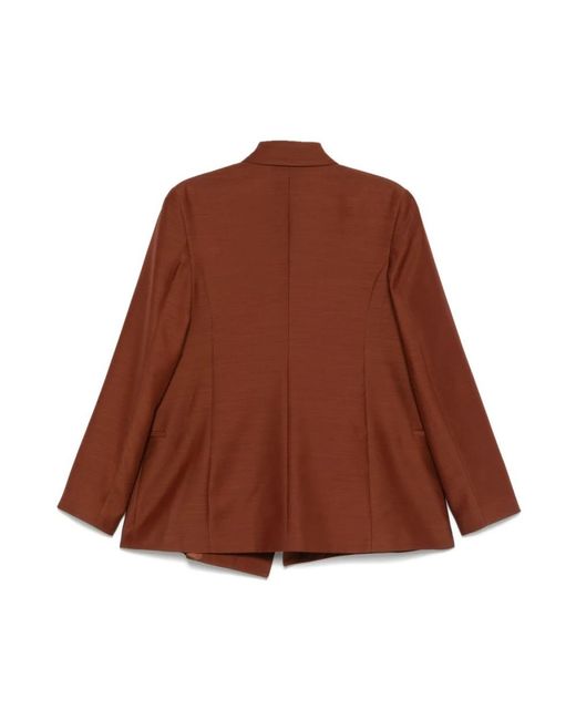 BITE STUDIOS Jassen ,Bruin ,Wol Roestbruine Wol Zijde Blazer Jas in het Brown