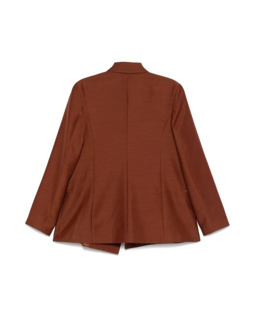 BITE STUDIOS Jassen ,Bruin ,Wol Roestbruine Wol Zijde Blazer Jas in het Brown