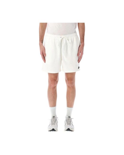 Nike Weiße Club Fleece Shorts in White für Herren