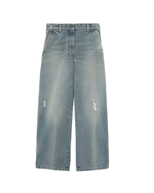 Palm Angels Blue Loose-Fit Jeans