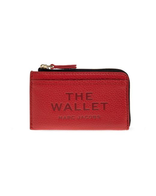 Marc Jacobs Accessoires ,Rood ,Leer The Leather Top Zip Multi Wallet in het Red