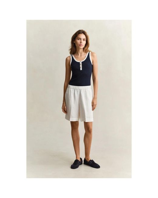 Gant White Casual Shorts