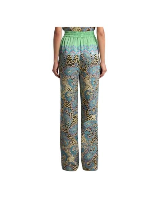 Etro Green Wide Trousers