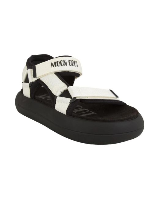 Moon Boot Black Flat Sandals