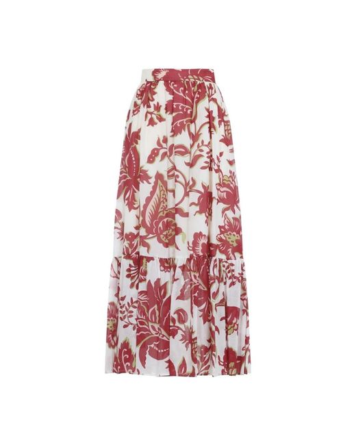 Etro Rokken ,Veelkleurig ,Leer Geplooide Shorts Met Achterzakken in het Red