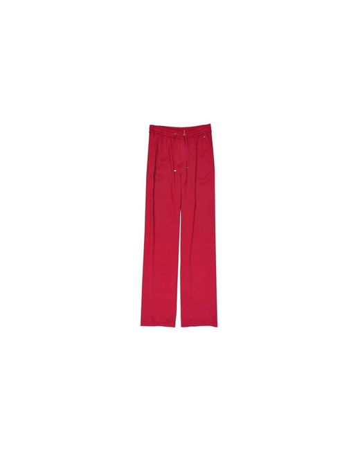 Herno Red Wide Trousers