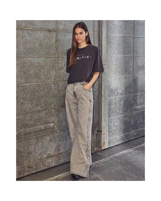 Haute L'Amitié Gray Wide Jeans
