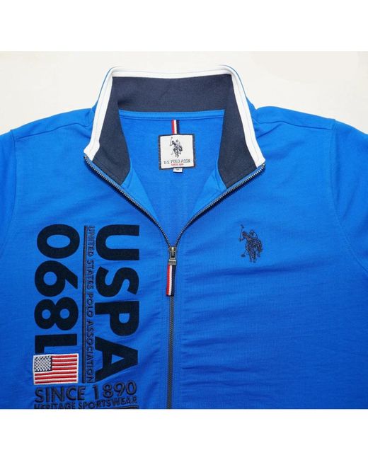 U.S. POLO ASSN. Sweatjacke mit reißverschluss stilvolle jacke in Blue für Herren