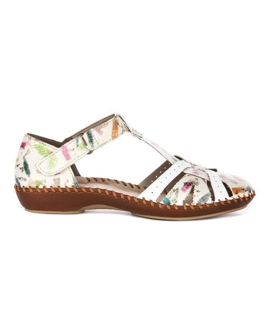 Rieker Metallic Flat Sandals