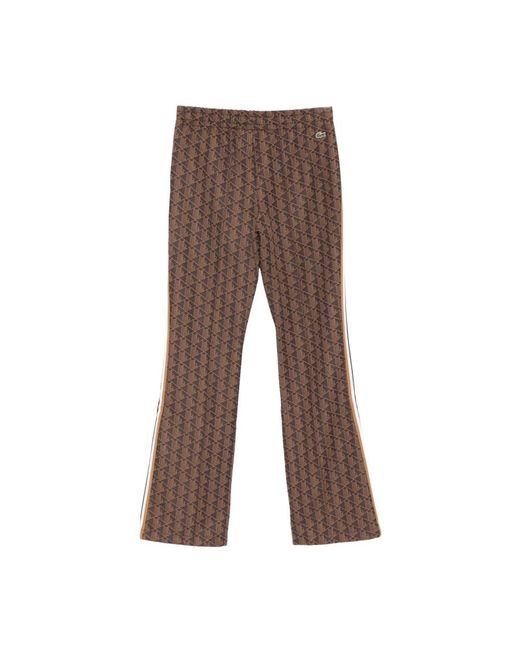 Lacoste Monogram Flared Joggingbroek in het Brown
