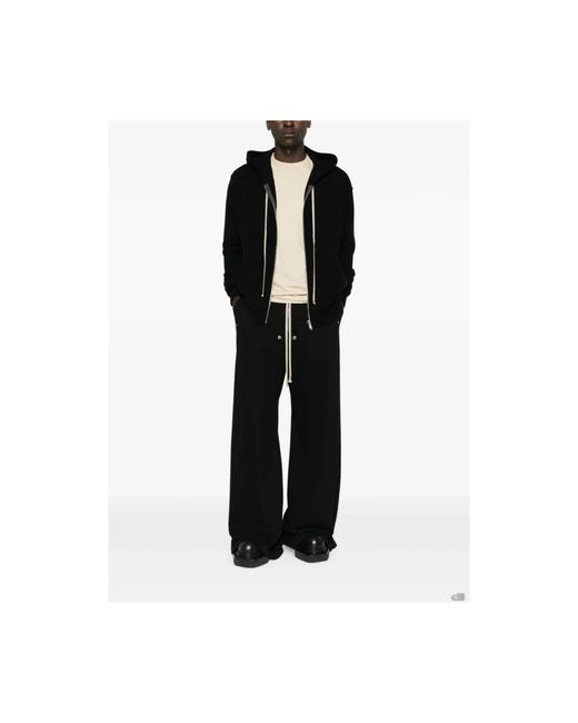 Rick Owens Zip-Through Sweater in het Black voor heren