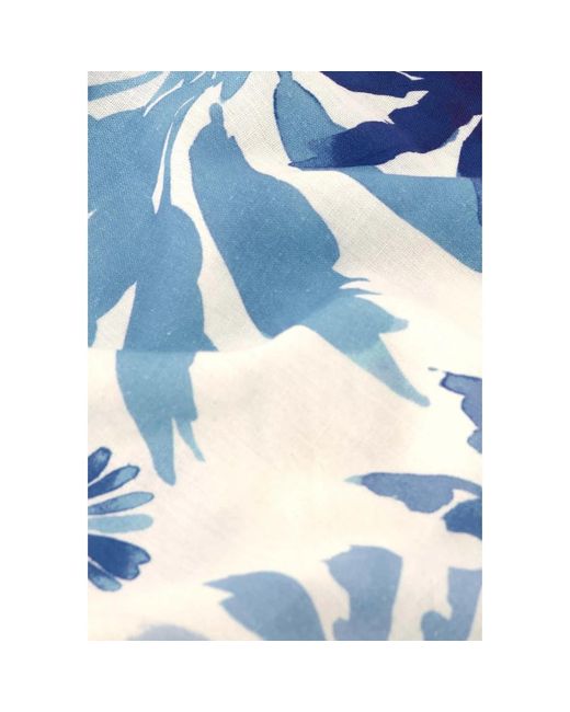 FABIENNE CHAPOT Overhemden ,Veelkleurig ,Katoen Tropical Top Met Lange Mouwen in het Blue