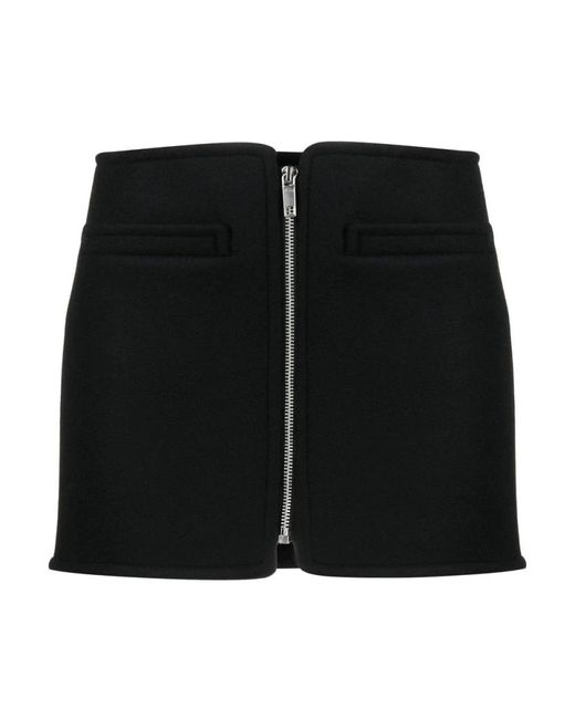 Courreges Black Short Skirts