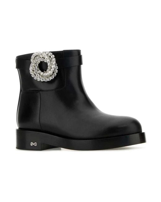 Mach & Mach Black Ankle Boots