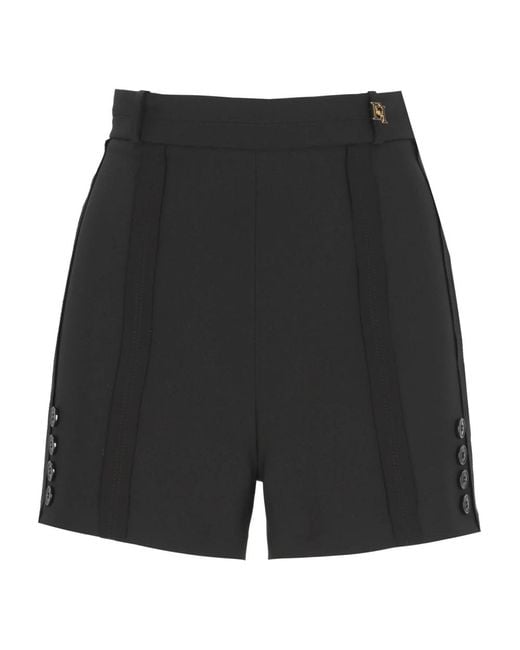 Elisabetta Franchi Black Short Shorts