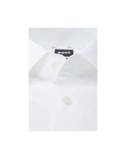 Boss White Formal Shirts for men