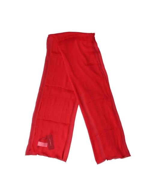 Dolce & Gabbana Red Silk Scarves for men