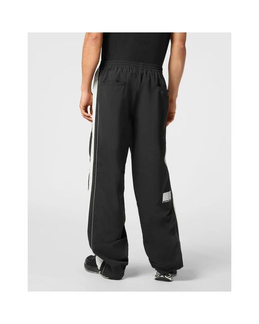 Philipp Plein Fitness ,Zwart ,Nylon Trainingsbroeken in het Black voor heren
