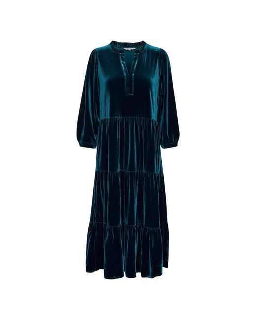 Part Two Blue Midi Dresses