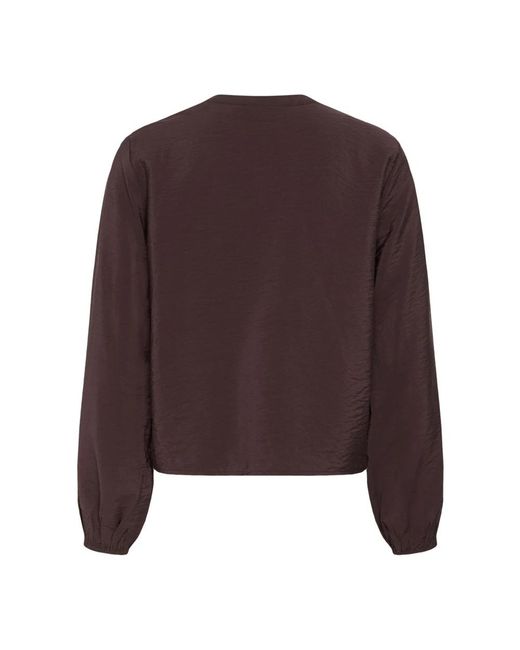 Blouses Kaffe de color Brown