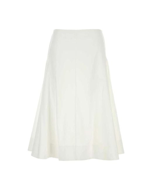 Khaite White Midi Skirts
