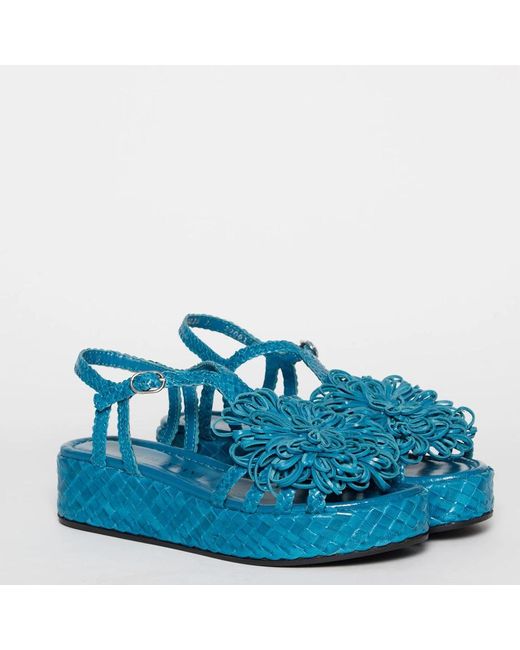 Pons Quintana Blue Flat Sandals