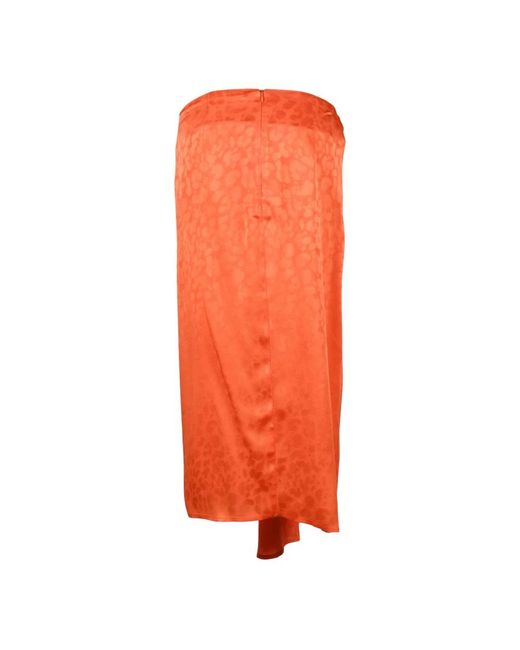 Manila Grace Orange Midi Skirts