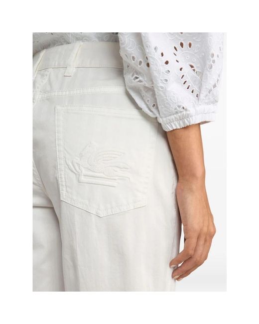 Wide Trousers Etro de color White