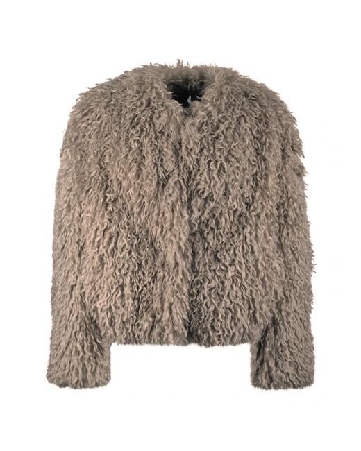 Tagliatore Brown Faux Fur & Shearling Jackets
