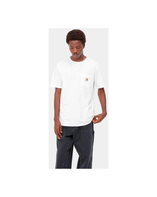 Carhartt Taschen t-shirt, 100% baumwolle, regular fit in White für Herren