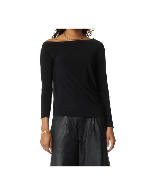 Long Sleeve Tops Norma Kamali de color Black